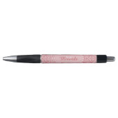 Stylo Joli Motif de Damas rose Monogramme avec nom (Devant)