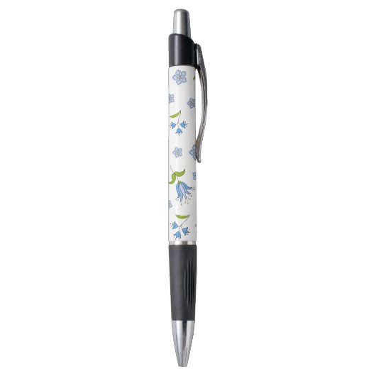 Stylo Joli motif de fleurs bleues Delicate (Bas (Vertical))