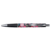 Stylo Joli rose giral Floral Silver Dots Gris design (Dos)