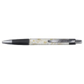 Stylo Jolies Fleurs Blanches Dorées (Dos)