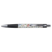 Stylo Jolies Fleurs Bleues Rouges (Dos)