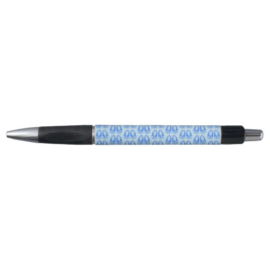 Stylo Jolis pieds de lapin bleu bébé garçon motif de Pâq (Devant)