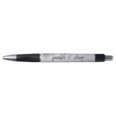 Stylo Lavande violet ombre Parties scintillant argent ét (Devant)