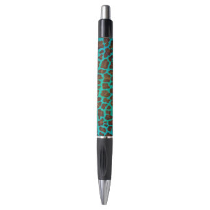 Stylo Léopard Brown et Turquoise