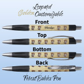 Stylo Léopard, Chat Whimsical Unique, Or Graphique