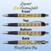 Stylo Léopard, Chat Whimsical Unique, Or Graphique