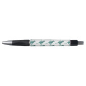 Stylo Léopard noir et Turquoise (Devant)