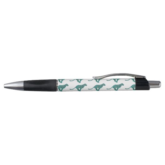 Stylo Léopard noir et Turquoise (Haut)