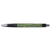 Stylo Léopard noir et vert (Devant)