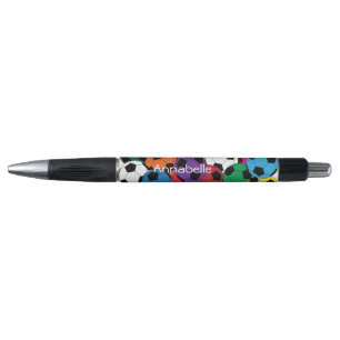 Stylo Les ballons de football multicolores sportifs