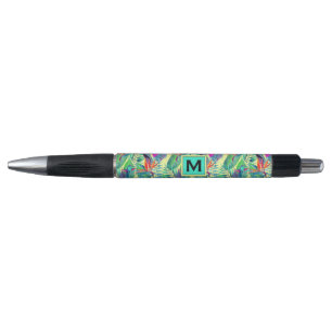 Stylo Les colibris d'aquarelle ajoutent votre initiale
