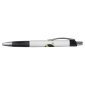 Stylo libellule d'or en cercle noir (Haut)