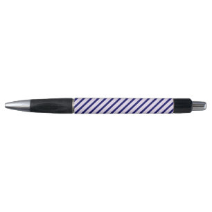 Stylo Lilac et rayures blanches motif avec bleu marine