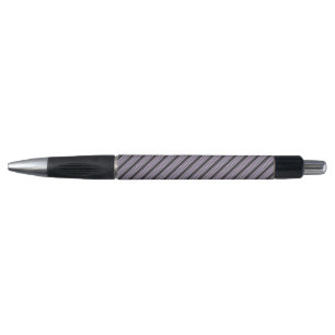 Stylo Lilac violet et charbon de bois cinq bandes motif