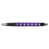 Stylo Livre Violet et plume promotionnelle (Devant)