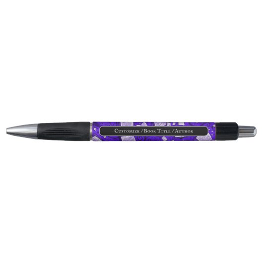 Stylo Livres Violets Fond Promotionnel (Devant)