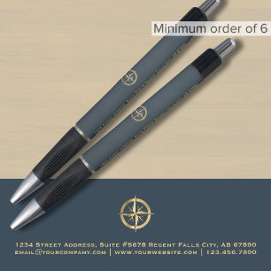 Stylo Logo Or Gris Professionnel