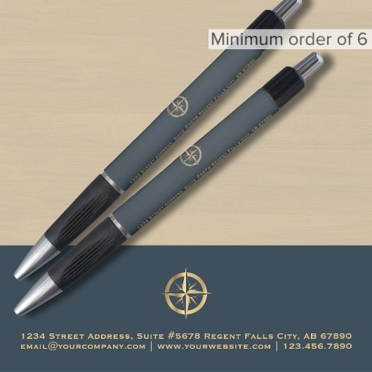 Stylo Logo Or Gris Professionnel