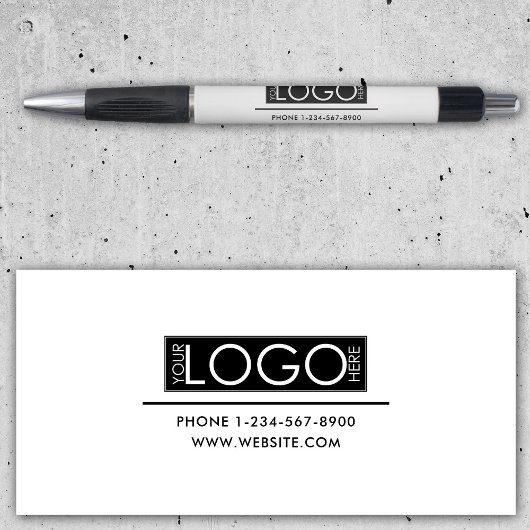 Stylo Logo Professionnel d'Entreprise Coordonnées Simple