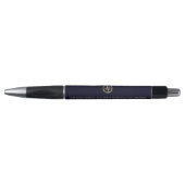 Stylo Logo professionnel Marine Blue Gold (Devant)