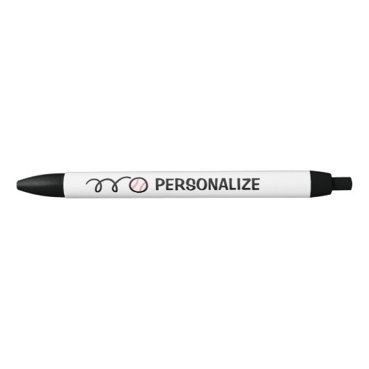 Stylo logo sportif de base-ball de nom personnalis (Devant)