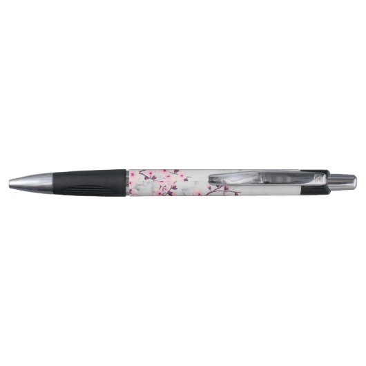 Stylo Marbre gris rose Fleur de cerisier (Dos)