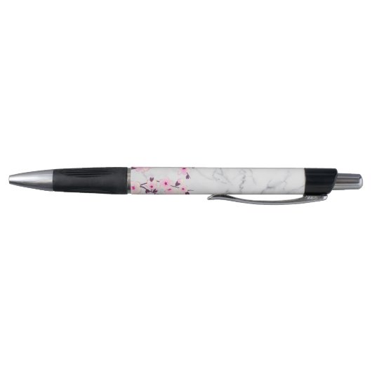 Stylo Marbre gris rose Fleur de cerisier (Bas)