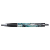 Stylo Marbre pailleté bleu et or (Dos)
