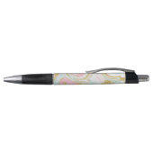 Stylo Marbre rose et or en encre Monogramme (Haut)