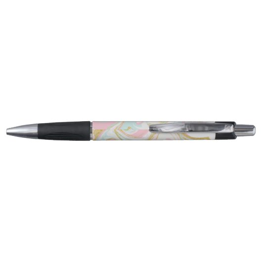 Stylo Marbre rose et or en encre Monogramme (Dos)