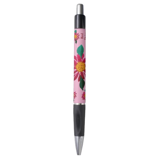Stylo Marguerite Rouge (Devant (Vertical))