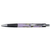 Stylo Mariage d'aquarelle violet et bleu Iris (Dos)