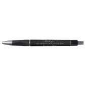 Stylo Mariage de script noir blanc merci (Devant)