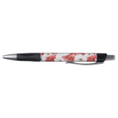 Stylo Mariage Fleurs Rouges Blanches (Bas)