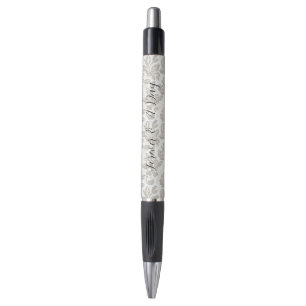 Stylo Mariage Floral Crème Blanc Chic