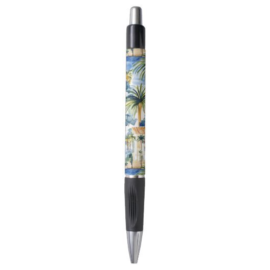 Stylo Mariage méditerranéen bleu tropical (Devant (Vertical))