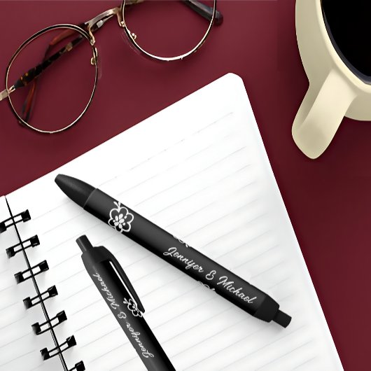 Stylo Mariage Monogramme personnalisé | Favoris