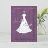 Stylo Mariage robe nuptiale douche Invitation (Debout devant)