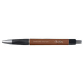 Stylo Marque de nom en monogramme marron (Devant)