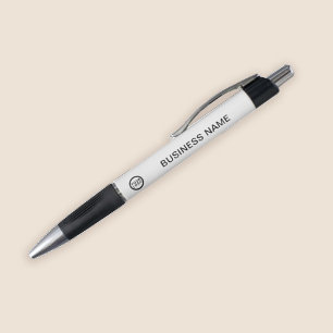 Stylo Marqué Logo d'Entreprise l Blanc Noir