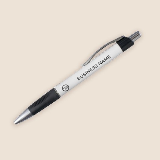 Stylo Marqué Logo d'Entreprise l Blanc Noir