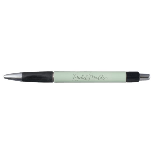 Stylo Menthe Green Feminine Minimale Script Nom personna (Devant)