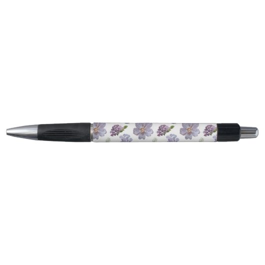 Stylo Modèle Floral pourpre (Devant)