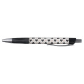 Stylo Moderne Blush rose noir Coeurs d'amour Monogramme (Bas)