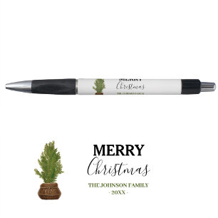 Stylo Moderne Russe Aquarelle Noël Arbre de Noël