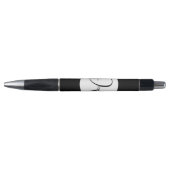 Stylo Monogramme Cercle noir et blanc (Devant)