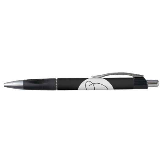 Stylo Monogramme Cercle noir et blanc (Haut)
