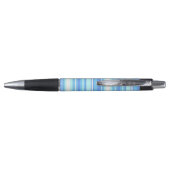 Stylo Monogramme ciel bandes bleues (Dos)