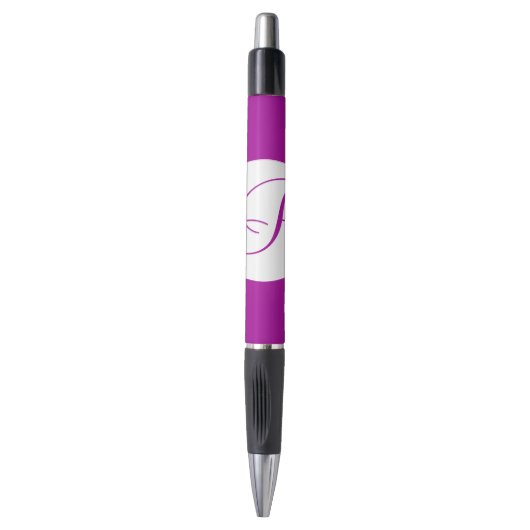 Stylo Monogramme circulaire violet clair (Devant (Vertical))