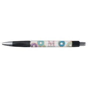 Stylo Monogramme coloré Pastel Donuts & Sprinkings